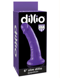 Pipedream Dillio 6 in. Slim Realistic Dildo With Suction Cup Purple