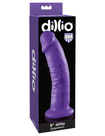 Pipedream Dillio 9 in. Realistic Dildo With Suction Cup Purple