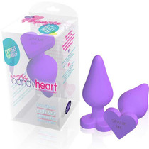 Blush Play with Me Naughty Candy Hearts 'Do Me Now' Anal Plug Purple