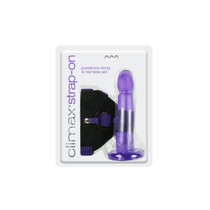 Climax Strap-On Purple Ice Dong&Harness Set