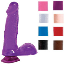Basix Rubber Works - 6in. Dong with Suction Cup Purple