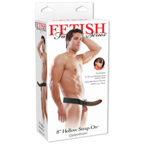 Fetish Fantasy 8in Hollow Strap-On Brown