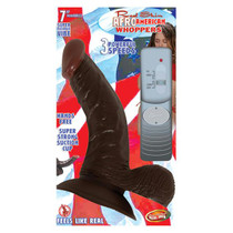 Afro American Whoppers 7in. Vibrating Dong With Balls