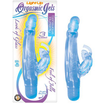 Orgasmic Gel Light Up Sensuous Butterfly Multispeed Waterproof Clit Stimulating Vibe (Blue)