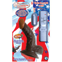 Afro American Whoppers 5in. Vibrating Dong With Balls