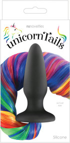 Unicorn Tails Anal Plug Black/Rainbow
