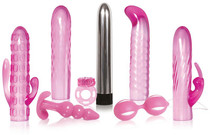 Evolved Intense Pleasure Kit Includes Vibe 4 Sleeves Anal Plug Cockring Ben Wa Balls