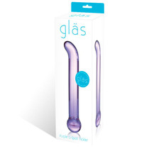 Glas 6.75 in. Purple G-Spot Tickler Glass Dildo