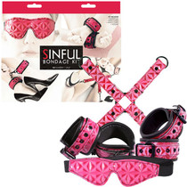 Sinful Vinyl Bondage Kit Pink