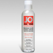 JO All-In-One Massage Glide - Warming (Silicone-Based) 4 fl oz / 120 ml