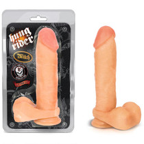 Blush Hung Rider Mitch Realistic 9.5 in. Dildo with Balls & Suction Cup Beige