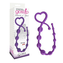 Curve Toys Gossip Hearts N Spurs Silicone Ridged Anal Beads Violet