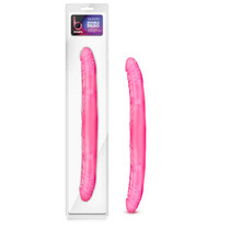 B Yours - 16in Double Dildo - Pink