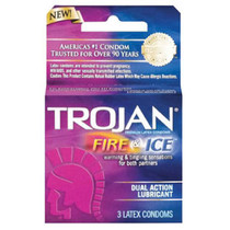 Trojan Fire & Ice Lubricated Latex Condoms - 35691