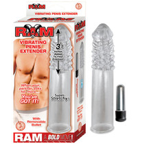 Ram 3.5in. Vibrating Penis Extender (Clear)