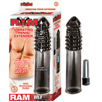 Ram 3.5in. Vibrating Penis Extender (Smoke)