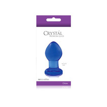 Crystal Glass Anal Plug Small Blue