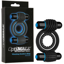 OptiMALE  Vibrating Double C-Ring Black
