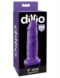 Pipedream Dillio 6 in. Chub Realistic Dildo With Suction Cup Purple