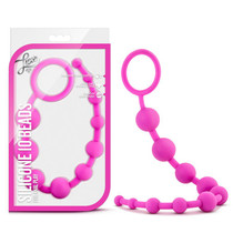 Blush Luxe Silicone 10 Beads for Anal Play Pink