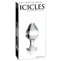 Pipedream Icicles No. 25 Glass Anal Plug 3.5 in. Clear