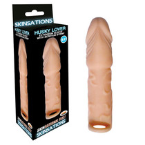 Skinsations Husky Lover Extension Sleeve With Scrotum Strap 6.5in