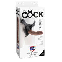 Pipedream King Cock Strap-On Harness With 8 in. Cock Brown