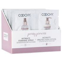 Coochy Peony Prowess Duo Foil Display Intimate Feminine Spray 0.9oz Intimate Protection Lotion 0.2oz 24pc Display