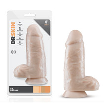 Blush Dr. Skin Dr. Chubbs Realistic 10 in. Dildo with Balls & Suction Cup Beige