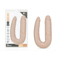 Blush Dr. Skin Dr. Double Stuffed 10.5 in. Double Shaft Dildo with Suction Cup Beige
