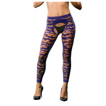 Violet Crotchless Legging  Side Strap OS Packaging Box