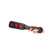 Ouch! Heart Pattern Paddle Black