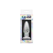 Crystal Tapered Glass Anal Plug Small Clear