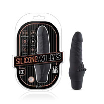 Silicone Willy's Tex 6.25in Vibrating Dildo Black