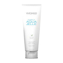 Wicked Simply Aqua Jelle Water Based Lubricant 4 oz.