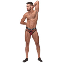 Male Power Cock Pit Net Cock Ring Thong Bur LX