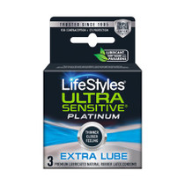 Lifestyles Ultra Sensitive Platinum Extra Lube 3 Pack