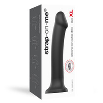 Strap-On-Me Semi-Realistic Dual Density Bendable Dildo Black Size XL