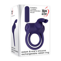 A&E Silicone Rechargable Rabbit Ring - Blue