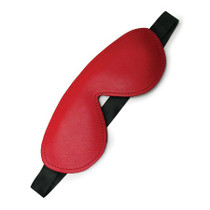Kinklab Bondage Basics Padded Leather Blindfold, Red