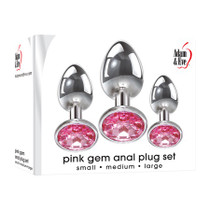 A&E Pink Gem Anal Plug Set
