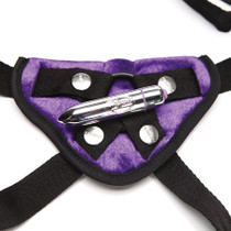 Tantus Velvet Vibrating Strap-On Harness Purple