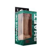 Shaft Model N 8.5 in. Dual Density Silicone Dildo with Balls & Suction Cup Pine