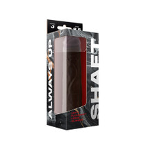 Shaft Model J 8.5 in. Dual Density Silicone Dildo with Suction Cup Mahogany