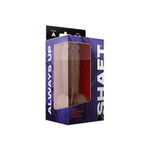 Shaft Model A 7.5 in. Dual Density Silicone Dildo with Balls & Suction Cup Oak