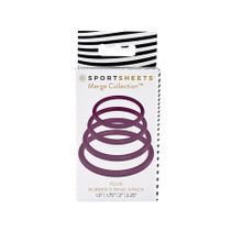 Sportsheets Merge Collection Plum Rubber O-Ring 4-Pack
