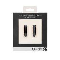 Ouch! Diamond Bullet Magnetic Nipple Clamps Black