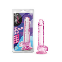 Naturally Yours Crystalline Dildo 7in Rose