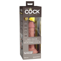 King Cock Elite Vibrating Silicone Dual-Density Cock 6 in. Light
