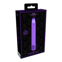 Shots Royal Gems Shiny Rechargeable ABS Bullet Vibrator Purple